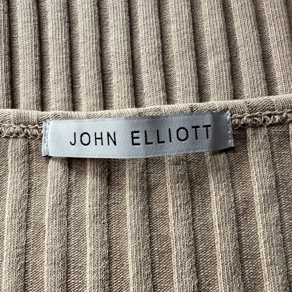 John Elliott Ginza Ribbed Tunic Tan Tank Top Womens 0 - Picture 5 of 8